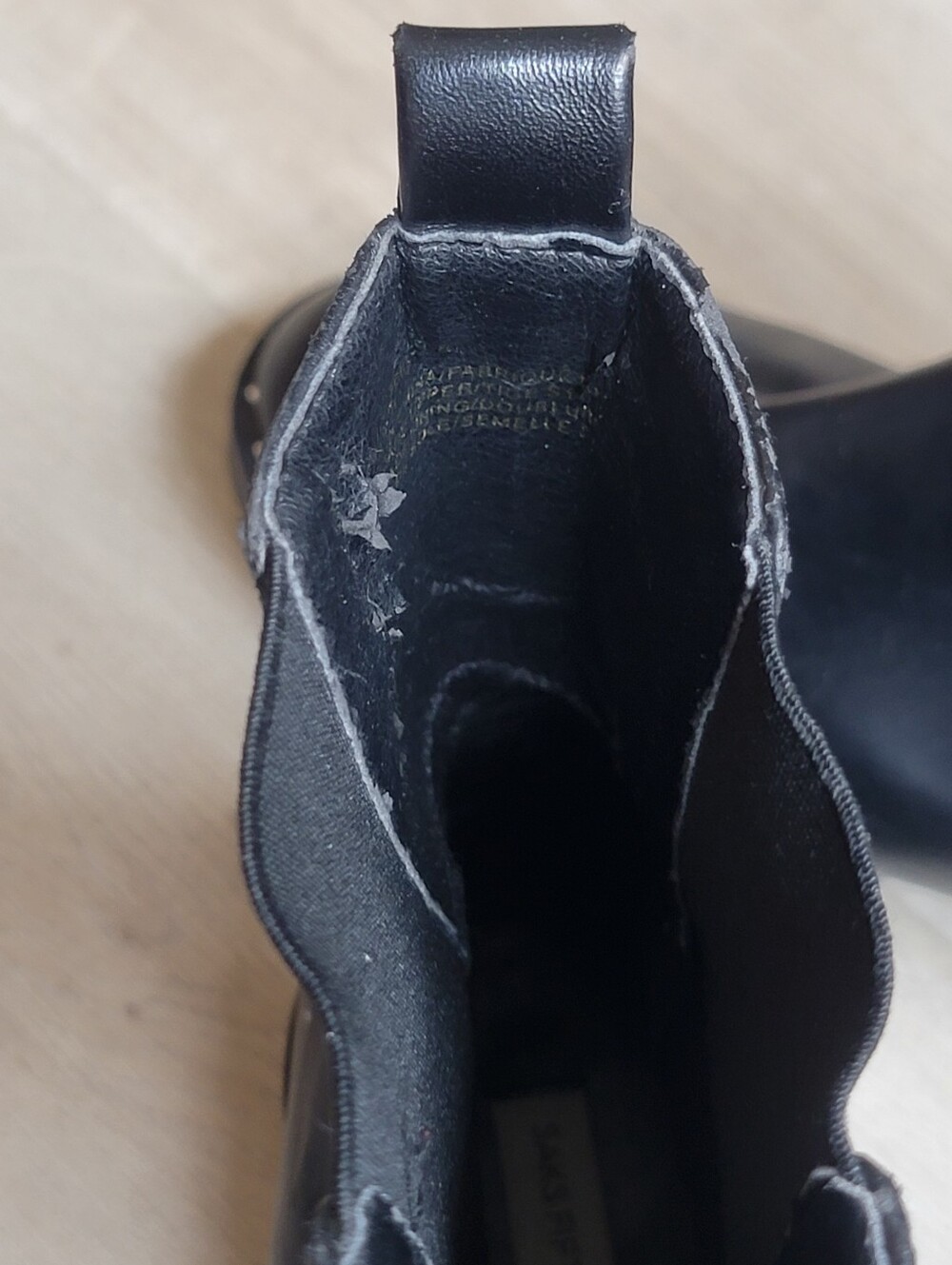 3 FOR $20 Saks Fifth Avenue Black Leather Chukka Boots with Studded Sole - Picture 5 of 10